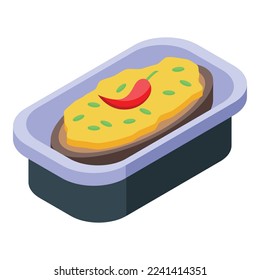 Sandwich food icon isometric vector. Austrian cuisine. Bread menu