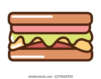 sandwich food isolated icon design