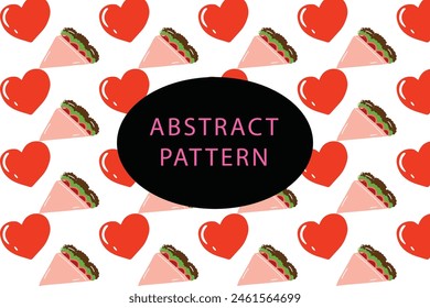 sandwich food pattern background design. templates background product