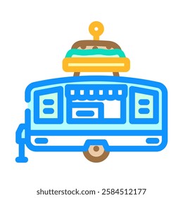 sandwich food truck color icon vector. sandwich food truck sign. isolated symbol illustration