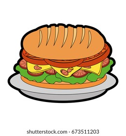 sandwich food vector