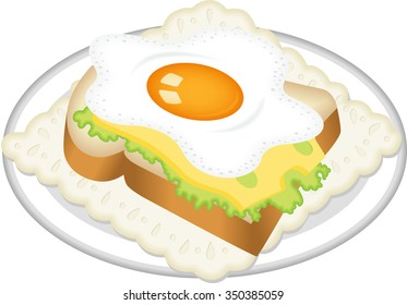 Sandwich from fried egg 