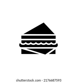 Sandwich With Glyph Icon Illustration