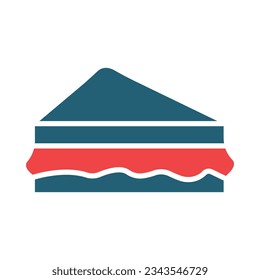 Sandwich Glyph Two Color Icon For Personal And Commercial Use.
