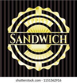 Sandwich gold badge or emblem