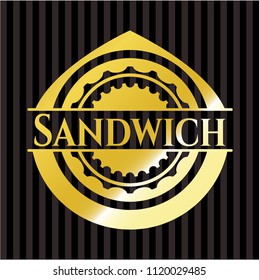 Sandwich golden emblem or badge