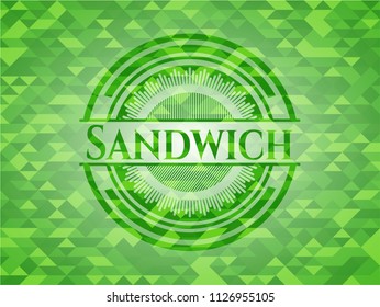 Sandwich green mosaic emblem