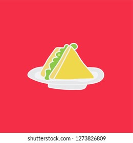 sandwich hand drawn icon. doodle food vector illustration. editable stroke