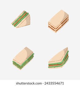 Sandwich hand drawn vector illustration