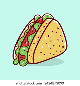 Sandwich hand-drawn element vector illustration