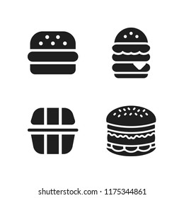 sandwich icon. 4 sandwich vector icons set. lunch box and burger icons for web and design about sandwich theme