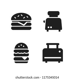sandwich icon. 4 sandwich vector icons set. toaster and burger icons for web and design about sandwich theme