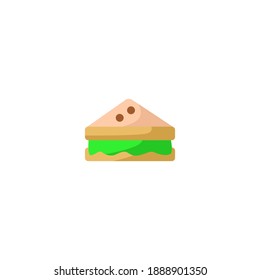 Sandwich icon. Bakery icon. Simple, flat, color.