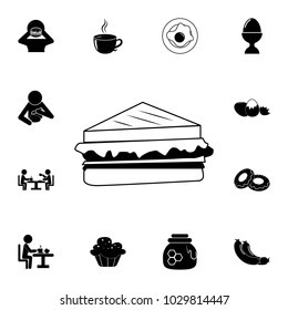 sandwich icon. Breakfast Icon. Premium quality graphic design. Signs, symbols collection, simple icon for websites, web design, mobile app on white background on white background