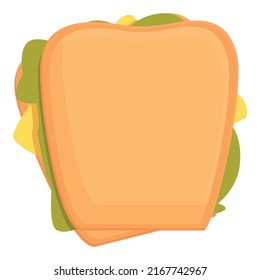 Sandwich icon cartoon vector. Cheese burger. Bread slice