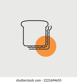 sandwich icon cheese and bread fast food