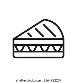 Sandwich icon design. Outline style. Vector illustration