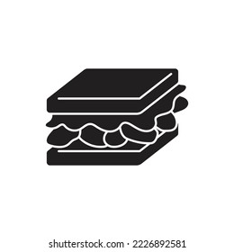 Sandwich Icon design. Tasty burger, Isolated On White Background. vector illustration