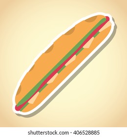 sandwich icon design, vector illustration