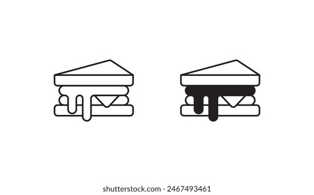 Sandwich icon design with white background stock illustration