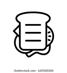 Icono de sándwich diseñado con estilo de línea