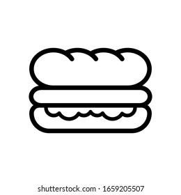 Sandwich icon designed in line style