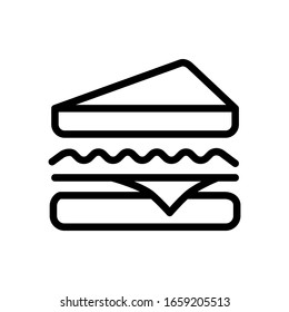 Sandwich-Symbol im Strichstil