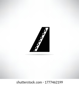 sandwich icon with drop shadow vector illustration
