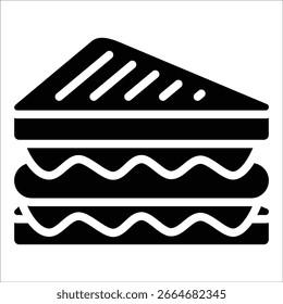 Elemento de icono de sándwich para el diseño