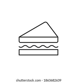 sandwich icon element of fast food icon for mobile concept and web apps. Thin line sandwich icon can be used for web and mobile. Premium icon on white background