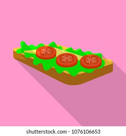 Sandwich icon. Flat illustration of sandwich vector icon for web