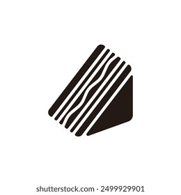 Sandwich icon. Flat silhouette version.