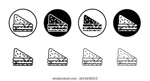 Sandwich icon flat and simple set design