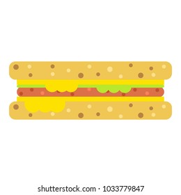 Sandwich icon, flat style