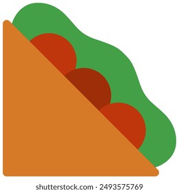 sandwich icon with flat style