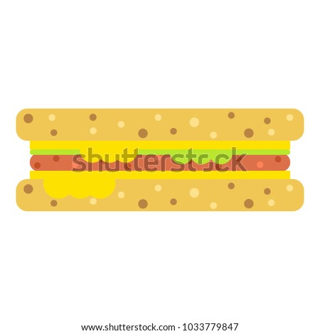 Sandwich icon, flat style