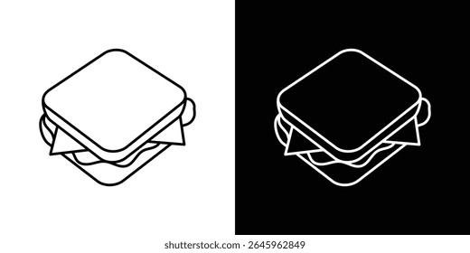 Ícone de sanduíche Vetor de logotipo de estilo plano. perfeito para designs de interface de usuário