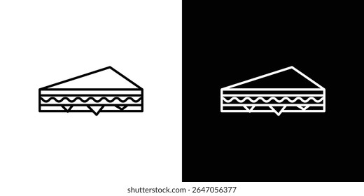 Icono de sándwich. Icono de Vector Diseño gráfico. Iconos de Ui Ux