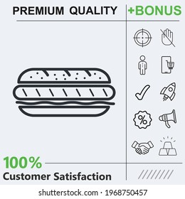 sandwich icon graphic elements for your work