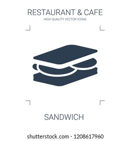 sandwich icon. high quality filled sandwich icon on white background. from restaurant cafe collection flat trendy vector sandwich symbol. use for web and mobile