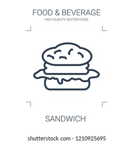 sandwich icon. high quality line sandwich icon on white background. from food collection flat trendy vector sandwich symbol. use for web and mobile