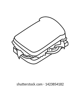 Sandwich icon illustration isolated vector sign symbol