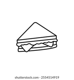 Sandwich icon Isolated flat vector in outline