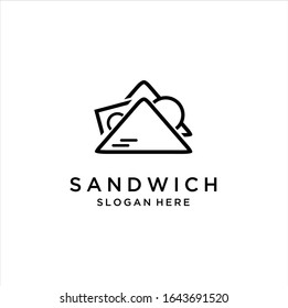Sandwich icon isolated on clean background. Sandwich icon concept drawing icon in modern style. Vector illustration, Sandwich line icon. Lunch, snack, toast. Food concept. Vector illustration 