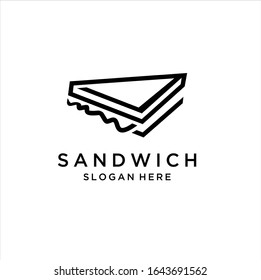 Sandwich icon isolated on clean background. Sandwich icon concept drawing icon in modern style. Vector illustration, Sandwich line icon. Lunch, snack, toast. Food concept. Vector illustration 
