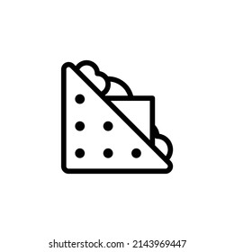 Sandwich Icon. Line Art Style Design Isolated On White Background