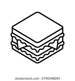 Sandwich Icon with Line Style