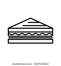 Sandwich icon with line style, editable stroke design