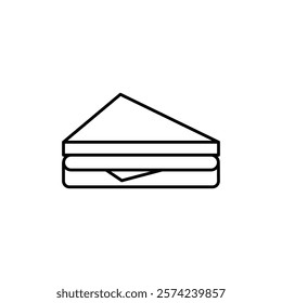 Sandwich icon linear logo isolated