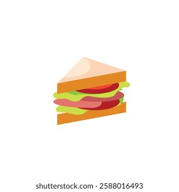 Sandwich icon logo flat vector design